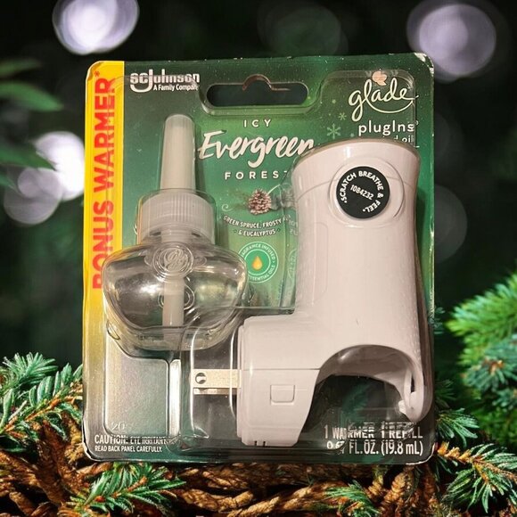 Glade Plugins Scented Oil Starter Kit - Icy Evergreen Forest 1 Refill & … - Picture 1 of 2